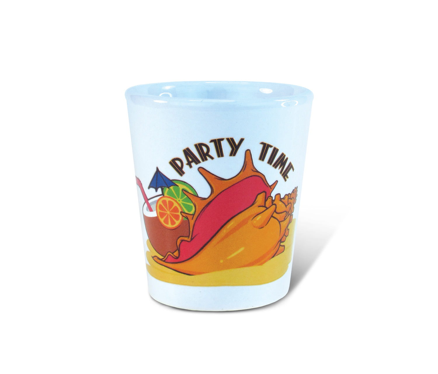 CERAMIC WHITE SHOT GLASS - SHELL