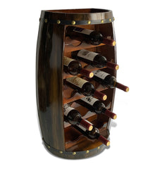 WINE DÉCOR - WALL ALEXANDER - 18 BOTTLES WOODEN HOLDER - BARREL SHAPE