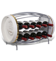 WINE DÉCOR - NAPOLEON - 10 BOTTLES METAL HOLDER - BARREL SHAPE