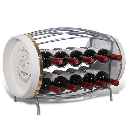 WINE DÉCOR - NAPOLEON - 10 BOTTLES METAL HOLDER - BARREL SHAPE