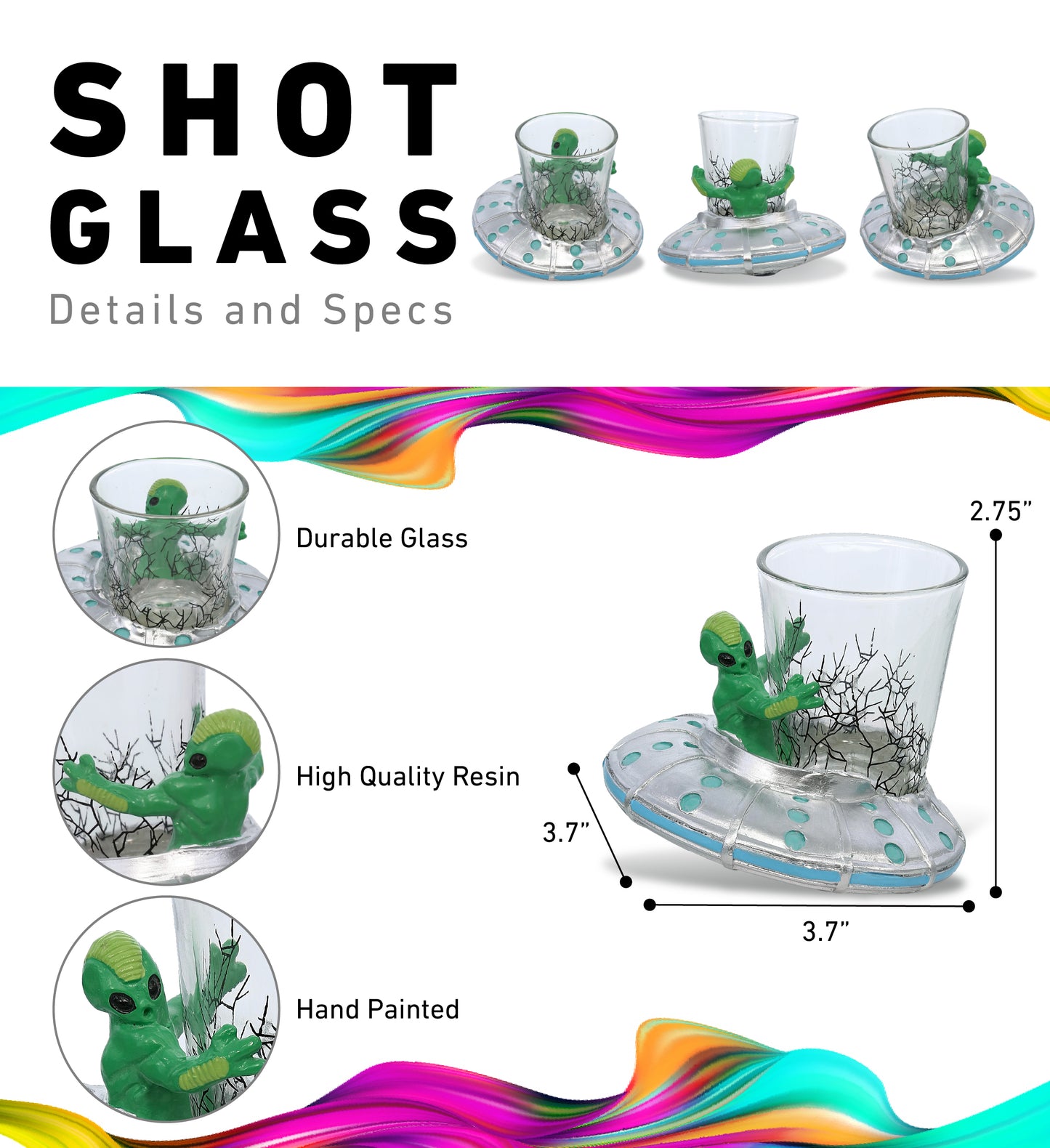 COOL SHOT GLASS - ALIEN CRASH