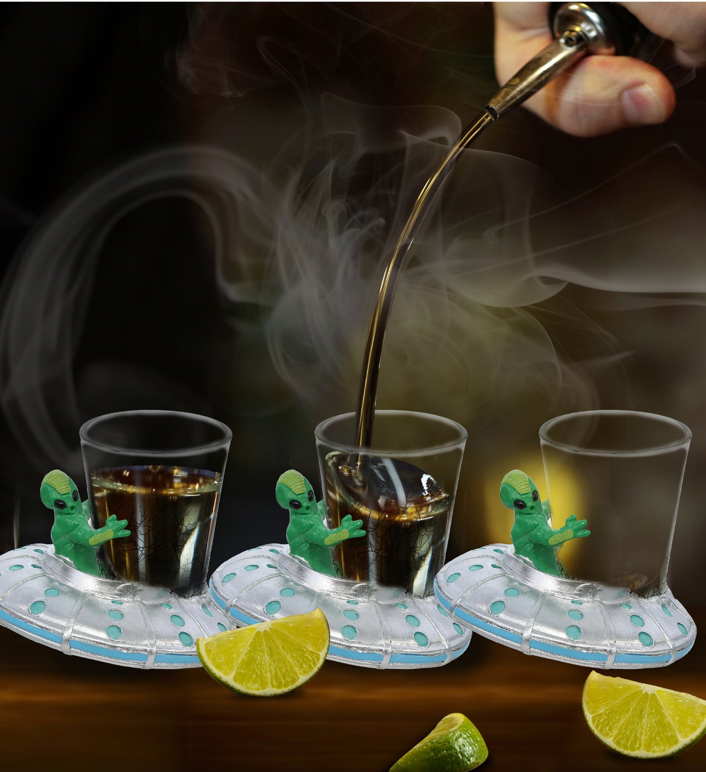 COOL SHOT GLASS - ALIEN CRASH