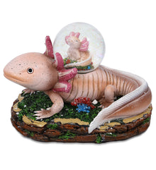 CoTa Global Beautiful Sparkling Glitter Axolotl Snow Globe Decor - 45 mm