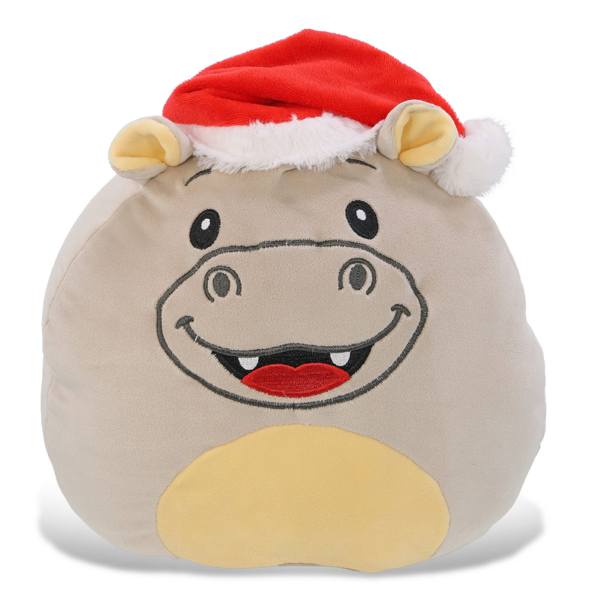 SNUG-MOOSHIES PLUSH - HIPPO 10" WITH SANTA DRESS UP