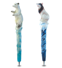Planet Pen - Polar Bear & Wild Wolf - Set of 2