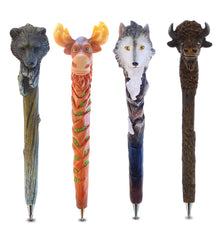 Planet Pen - Wolf , Black Bear, Moose & Bison - Set of 4