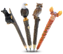 Planet Pen -  Owl, eagle, black bear and moose - Set of 4