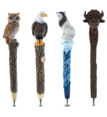 Planet Pen - Owl, Eagle, Wolf and  Bison - Set of 4