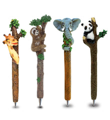 Planet Pen - Giraffe, Elephant, Panda, & Sloth - Set of 4