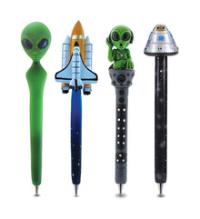 Planet Pen - Alien, Alien Dj , Space Shuttle & Space Craft ballpoint - Set of 4