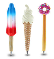 Planet Pen - Sparkle Pink Donut, Vanilla Cone Ice Cream, & Ice Treat - Set of 3