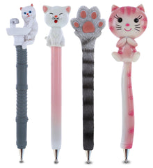 Planet Pen - Cat on Sink, Cute Cat ,Pink Cat &Cat Paw - Set of 4