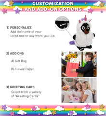 SNUG-MOOSHIES PLUSH - STANDING BLACK BEAR with Unicorn Dress Up