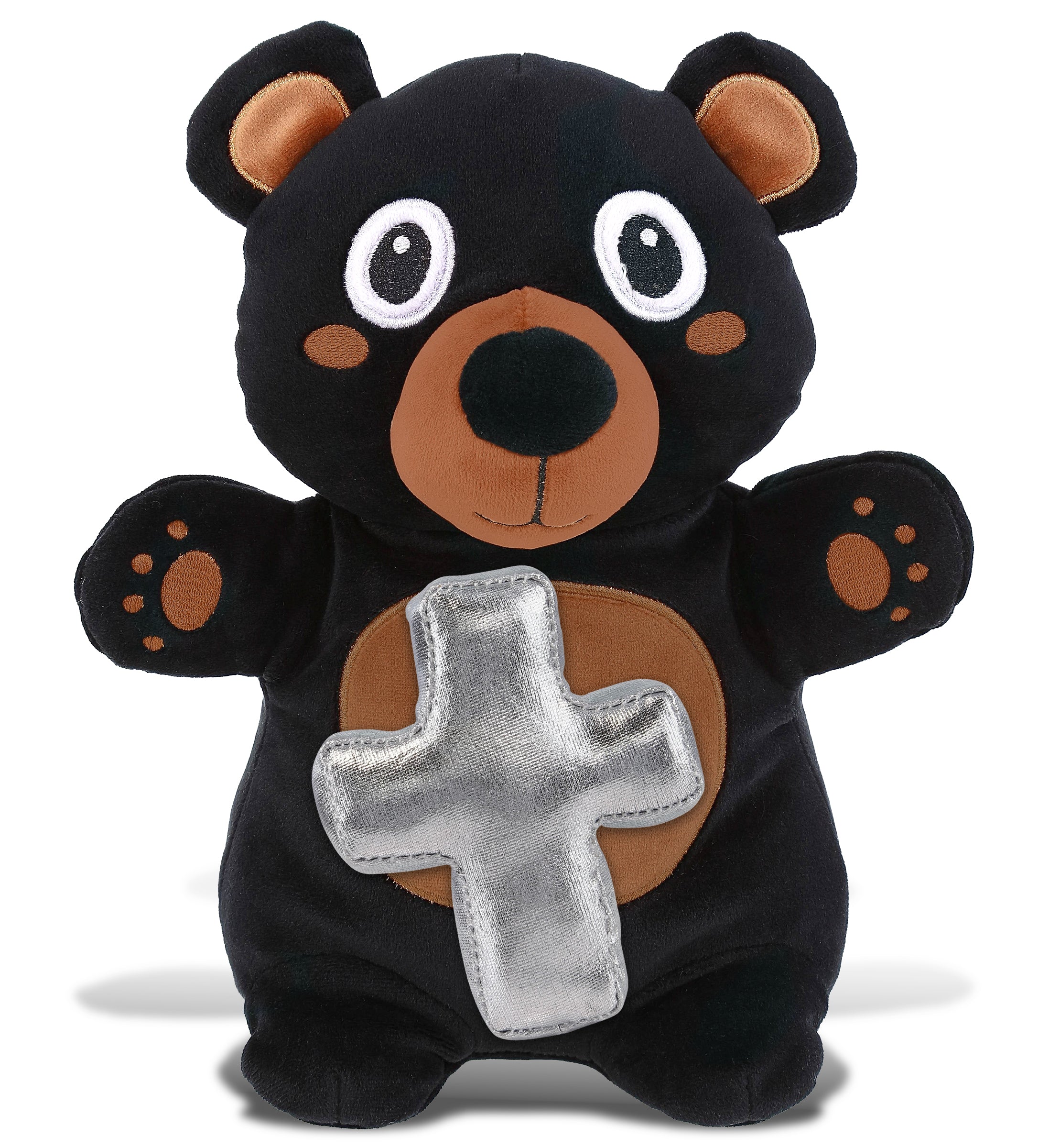 PLUSH CROSS - SNUG-MOOSHIES PLUSH - STANDING BLACK BEAR