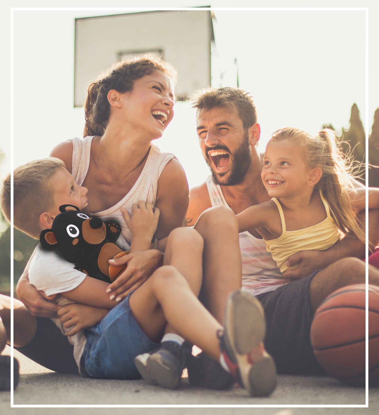 SNUG-MOOSHIES PLUSH - STANDING BLACK BEAR with Basketball Plush