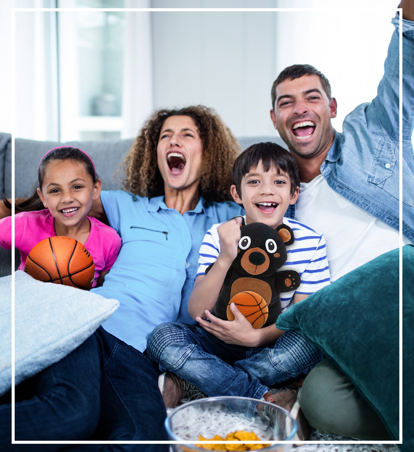 SNUG-MOOSHIES PLUSH - STANDING BLACK BEAR with Basketball Plush