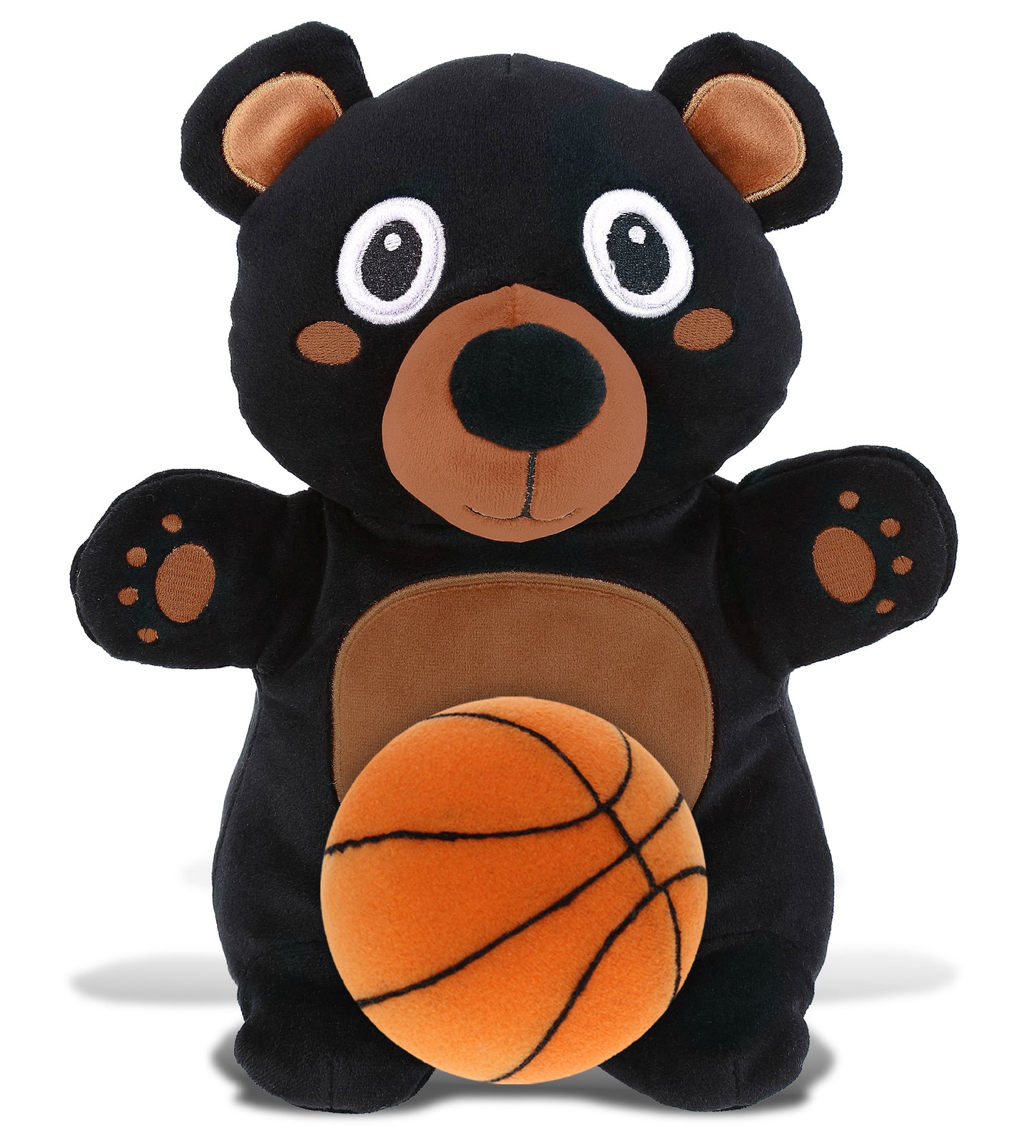 SNUG-MOOSHIES PLUSH - STANDING BLACK BEAR with Basketball Plush