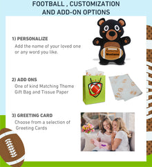 SNUG-MOOSHIES PLUSH - STANDING BLACK BEAR with Football Plush