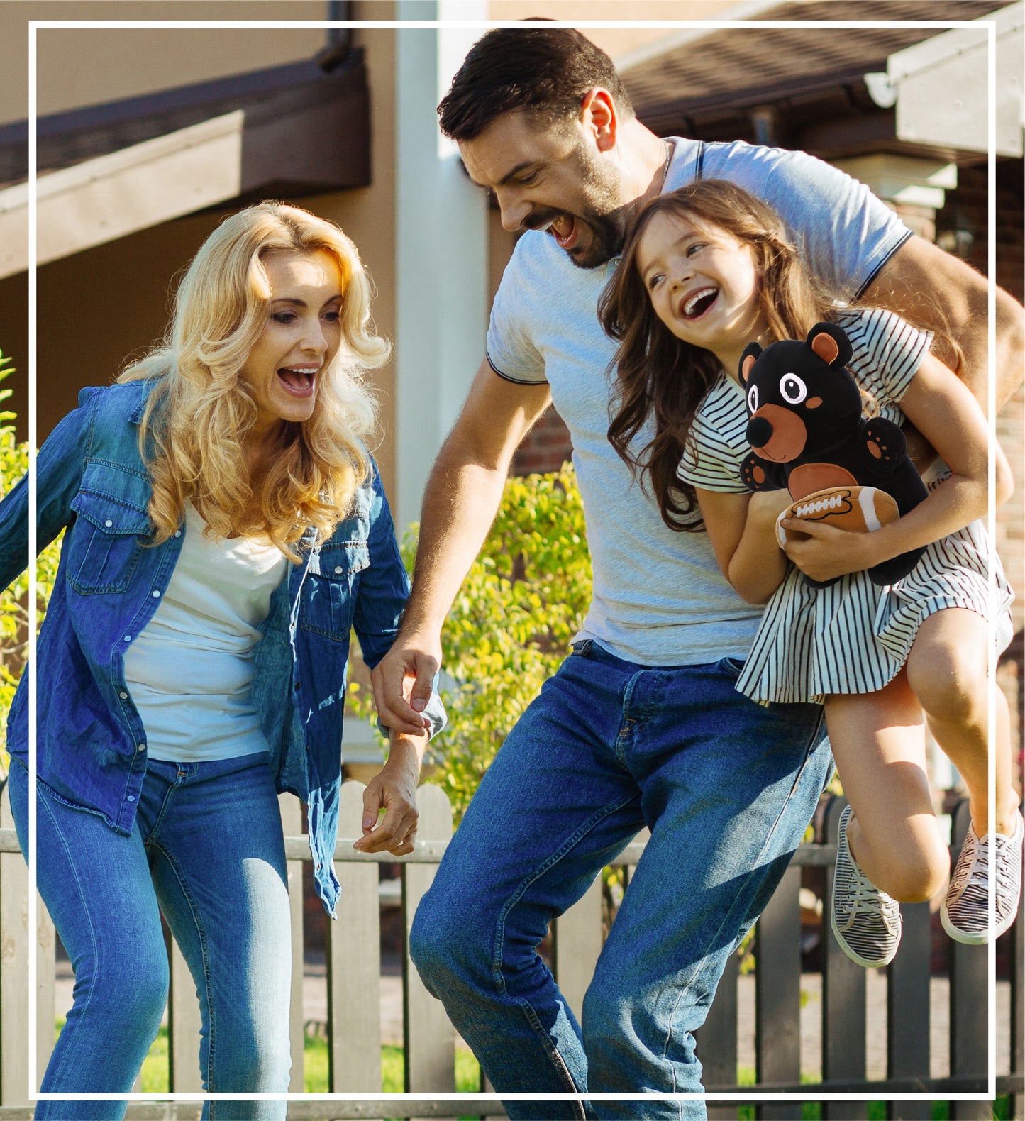 SNUG-MOOSHIES PLUSH - STANDING BLACK BEAR with Football Plush