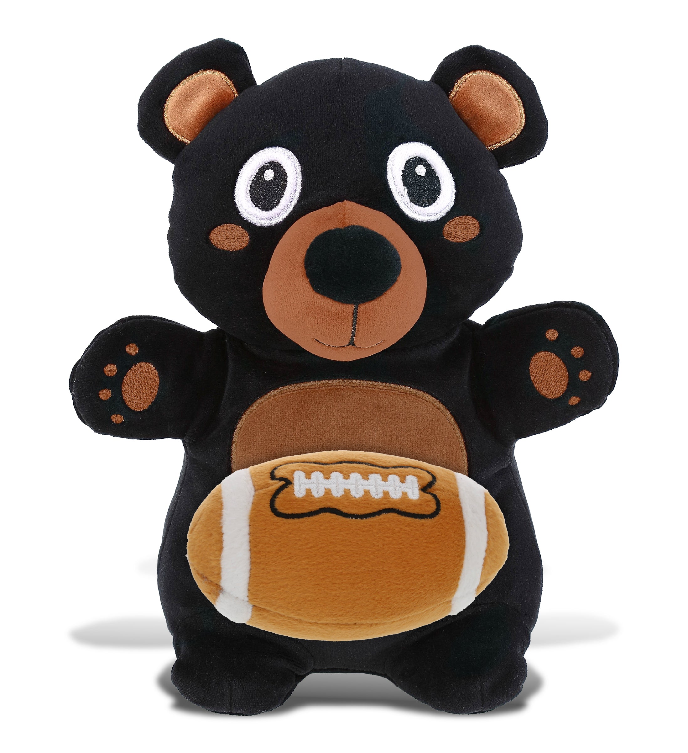 SNUG-MOOSHIES PLUSH - STANDING BLACK BEAR with Football Plush