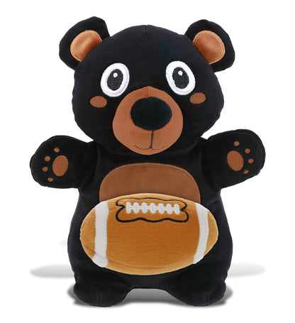 SNUG-MOOSHIES PLUSH - STANDING BLACK BEAR with Football Plush