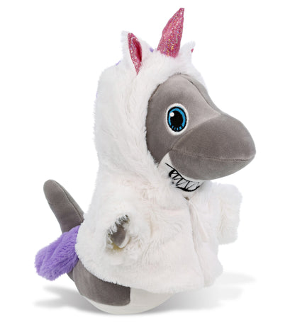 SNUG-MOOSHIES PLUSH - STANDING SHARK with Unicorn Dress Up
