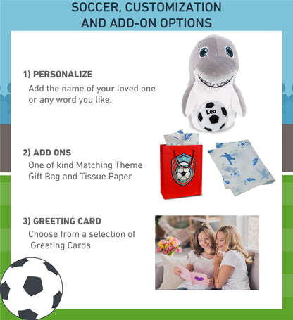 SNUG-MOOSHIES PLUSH - STANDING SHARK with Soccer Plush