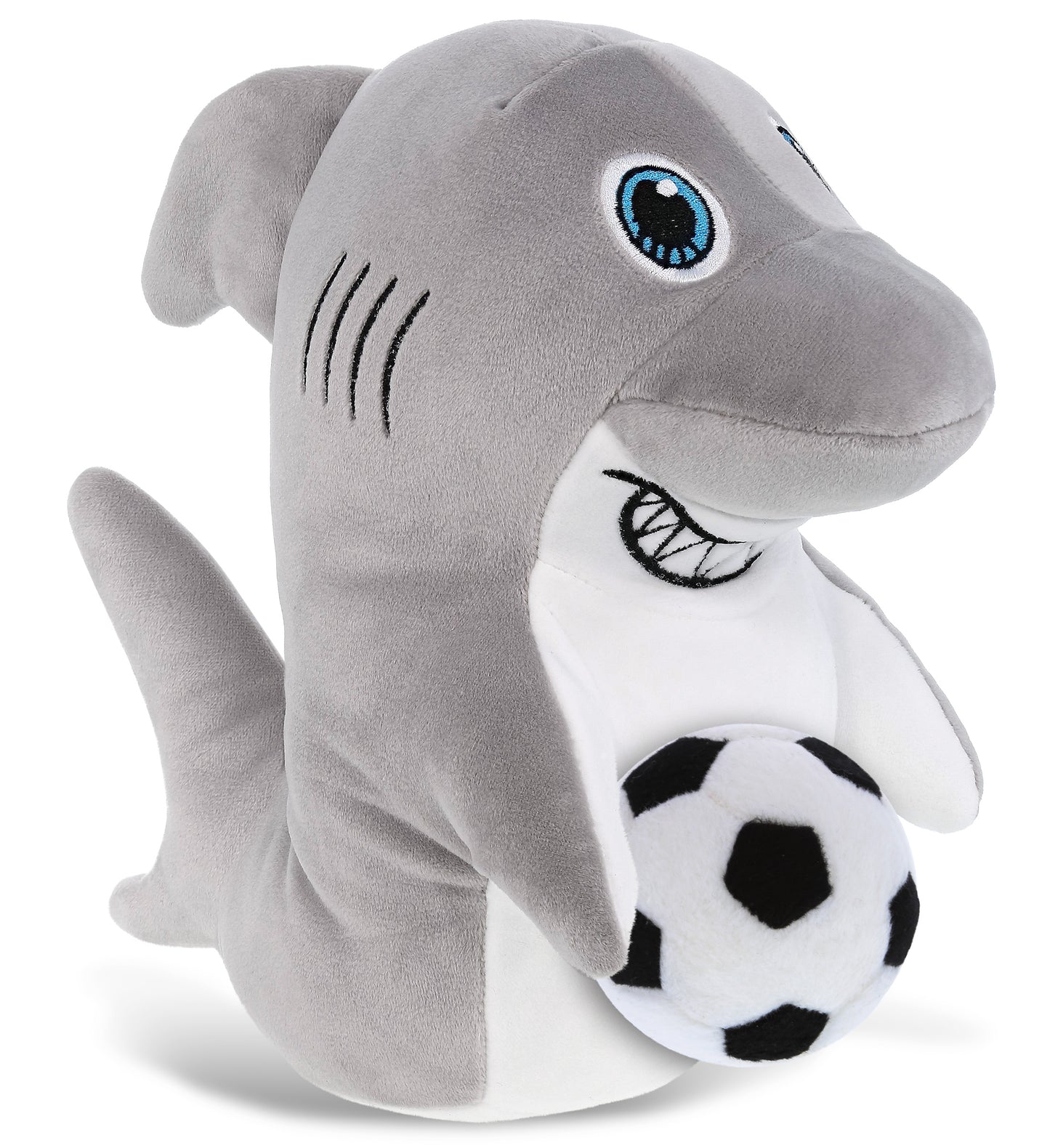 SNUG-MOOSHIES PLUSH - STANDING SHARK with Soccer Plush