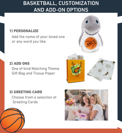 SNUG-MOOSHIES PLUSH - STANDING SHARK with Basketball Plush