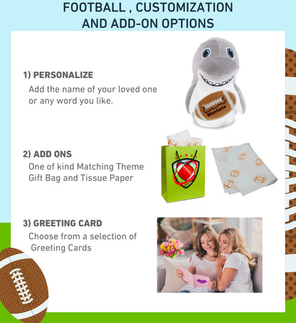 SNUG-MOOSHIES PLUSH - STANDING SHARK with Football Plush