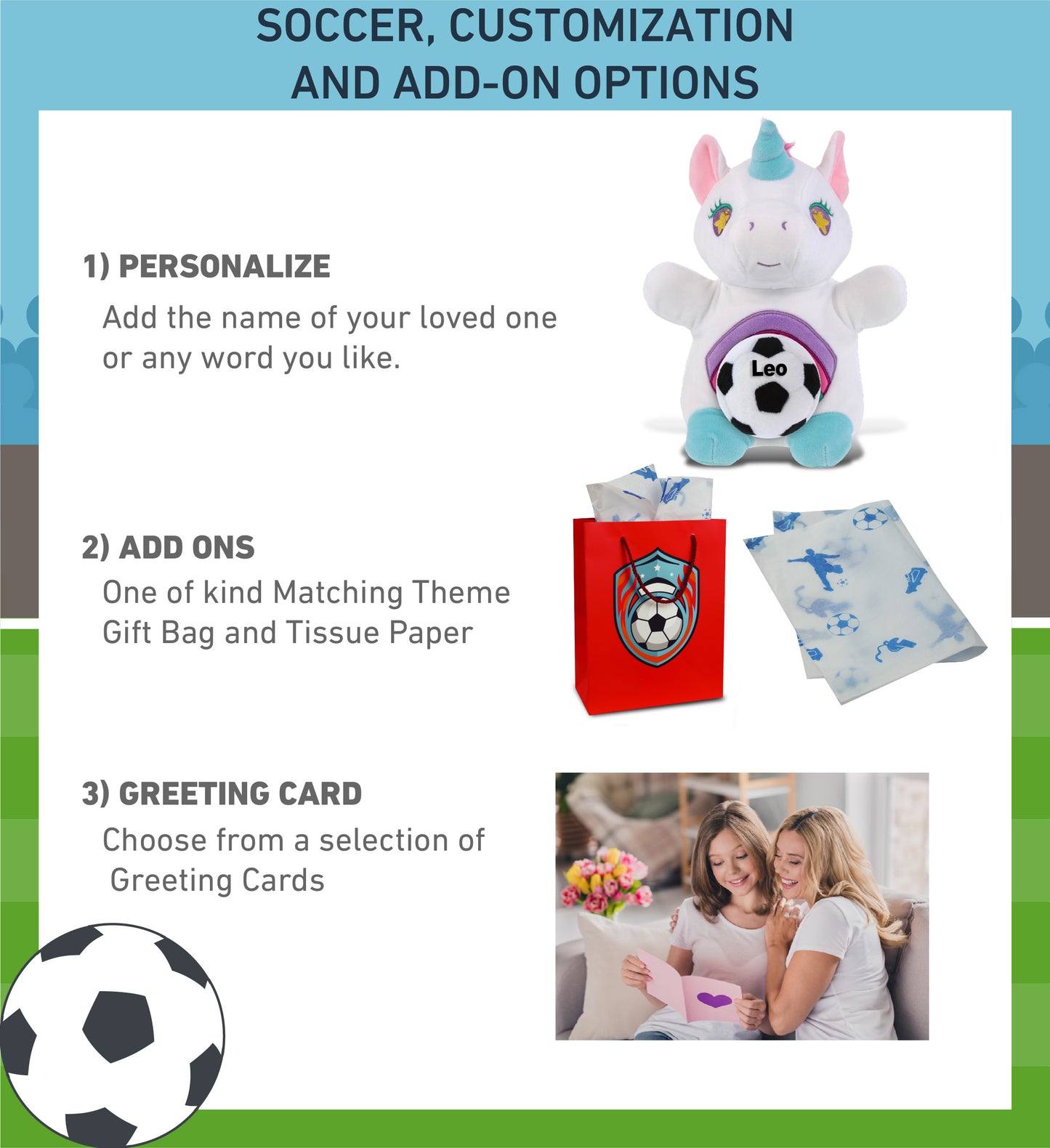 SNUG-MOOSHIES PLUSH - STANDING UNICORN with Soccer Plush