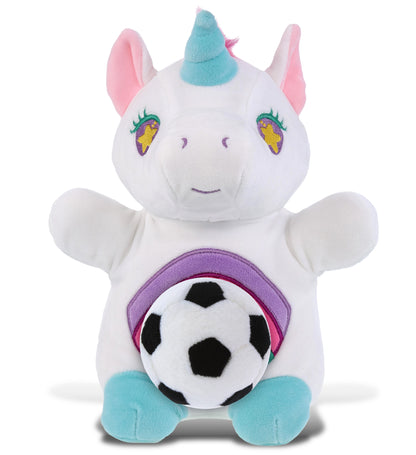 SNUG-MOOSHIES PLUSH - STANDING UNICORN with Soccer Plush