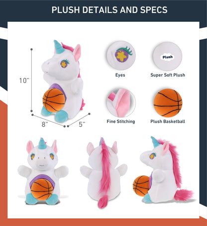 SNUG-MOOSHIES PLUSH - STANDING UNICORN with Basketball Plush
