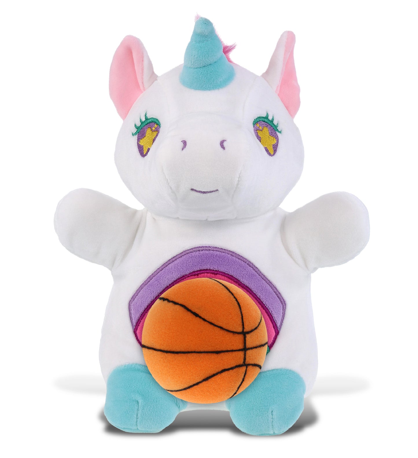 SNUG-MOOSHIES PLUSH - STANDING UNICORN with Basketball Plush