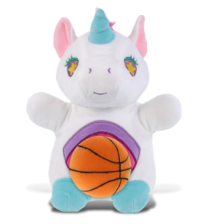 SNUG-MOOSHIES PLUSH - STANDING UNICORN with Basketball Plush