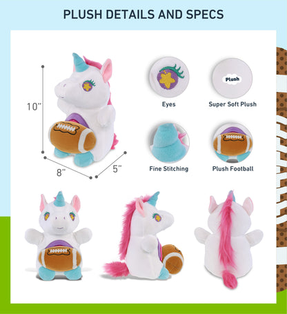 SNUG-MOOSHIES PLUSH - STANDING UNICORN with Football Plush