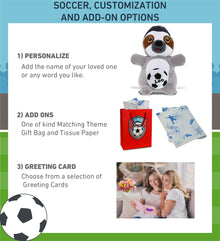 SNUG-MOOSHIES PLUSH - STANDING SLOTH with Soccer Plush