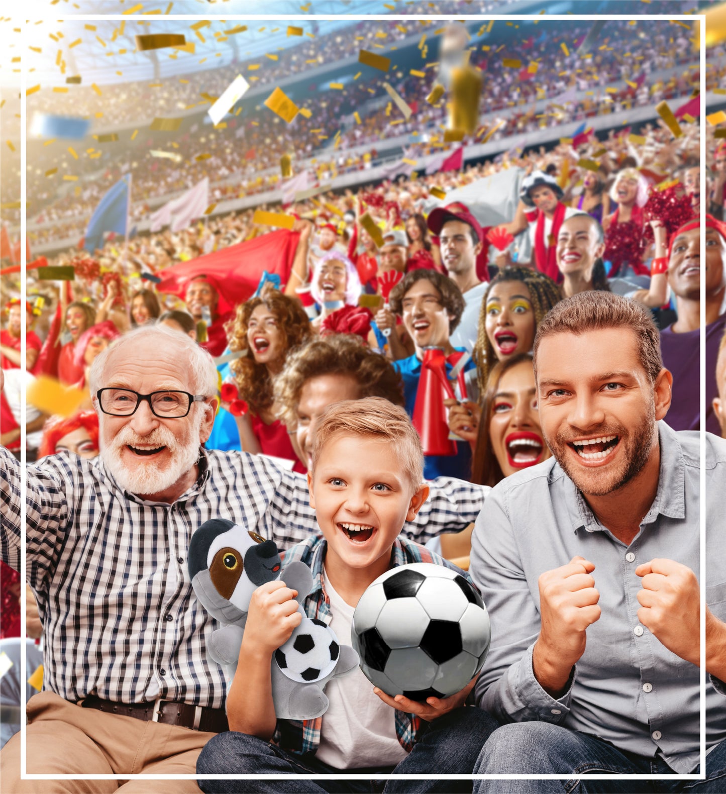 SNUG-MOOSHIES PLUSH - STANDING SLOTH with Soccer Plush