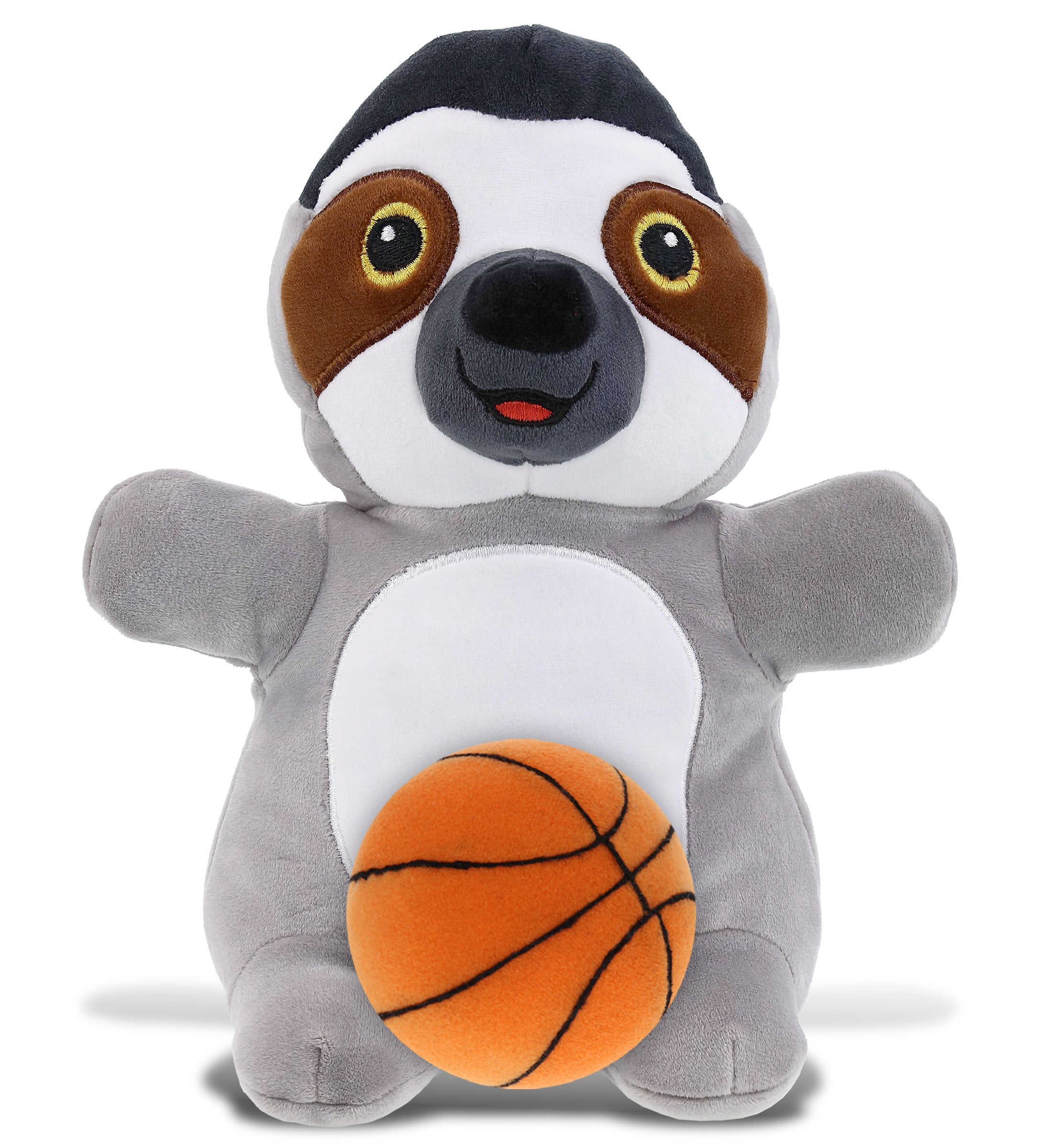 SNUG-MOOSHIES PLUSH - STANDING SLOTH with Basketball Plush