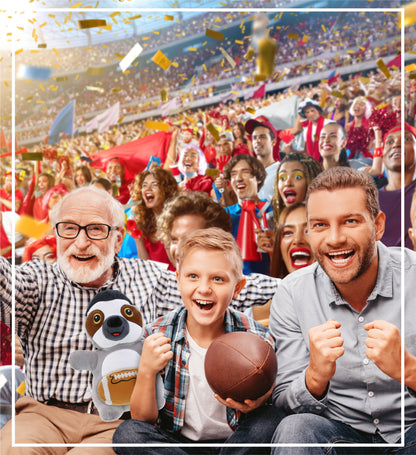SNUG-MOOSHIES PLUSH - STANDING SLOTH with Football Plush