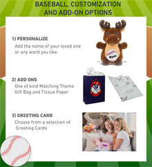 SNUG-MOOSHIES PLUSH - STANDING MOOSE with Baseball Plush