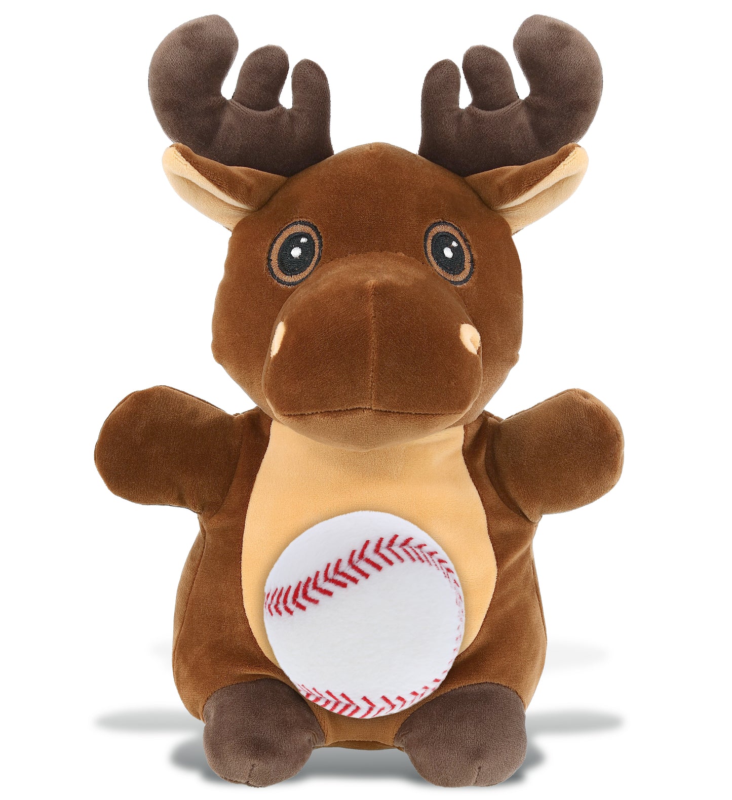 SNUG-MOOSHIES PLUSH - STANDING MOOSE with Baseball Plush