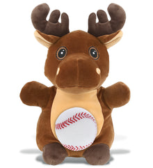 SNUG-MOOSHIES PLUSH - STANDING MOOSE with Baseball Plush