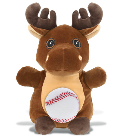 SNUG-MOOSHIES PLUSH - STANDING MOOSE with Baseball Plush