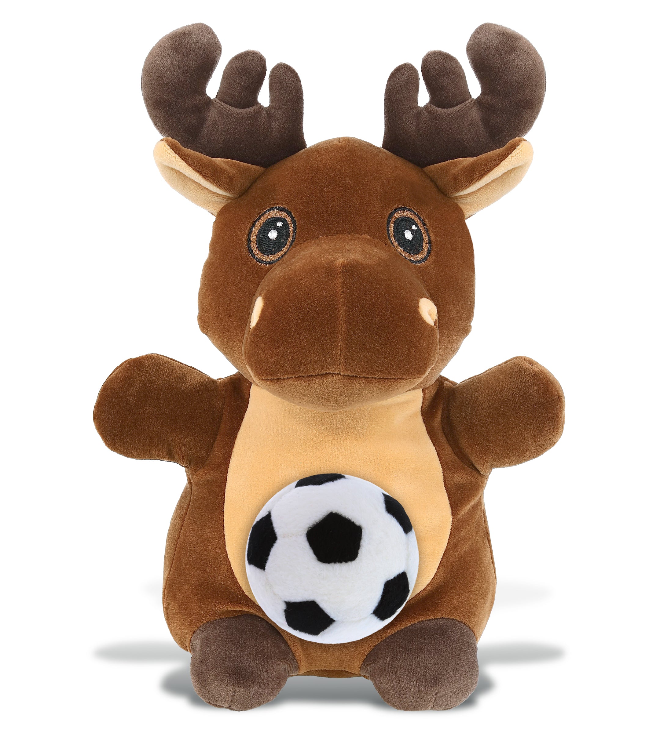 SNUG-MOOSHIES PLUSH - STANDING MOOSE with Soccer Plush