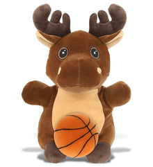 SNUG-MOOSHIES PLUSH - STANDING MOOSE with Basketball Plush