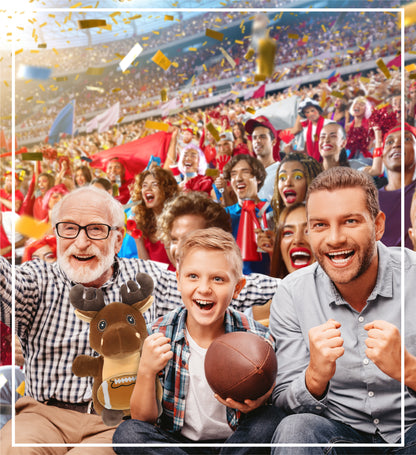 SNUG-MOOSHIES PLUSH - STANDING MOOSE with Football Plush