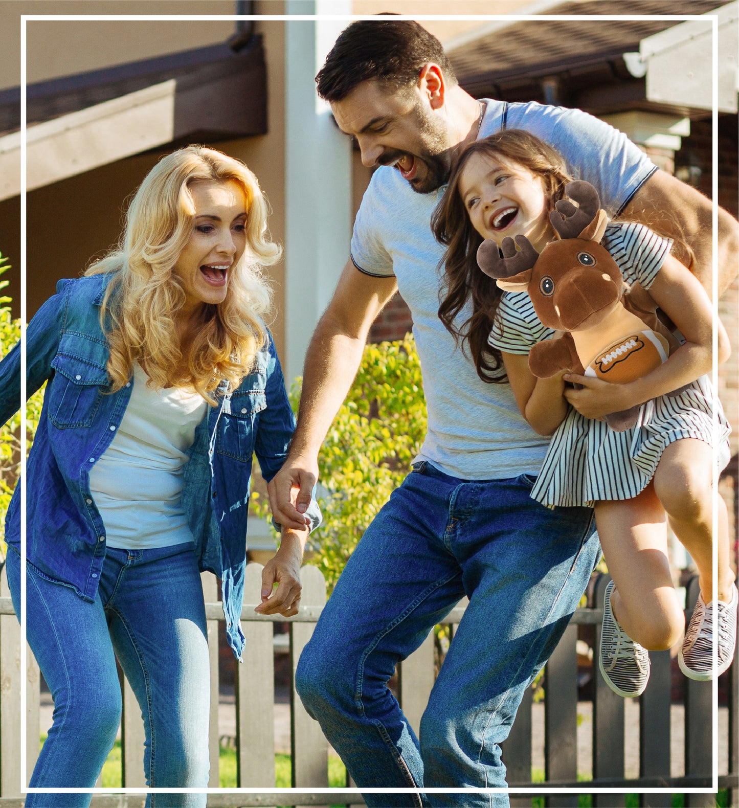 SNUG-MOOSHIES PLUSH - STANDING MOOSE with Football Plush