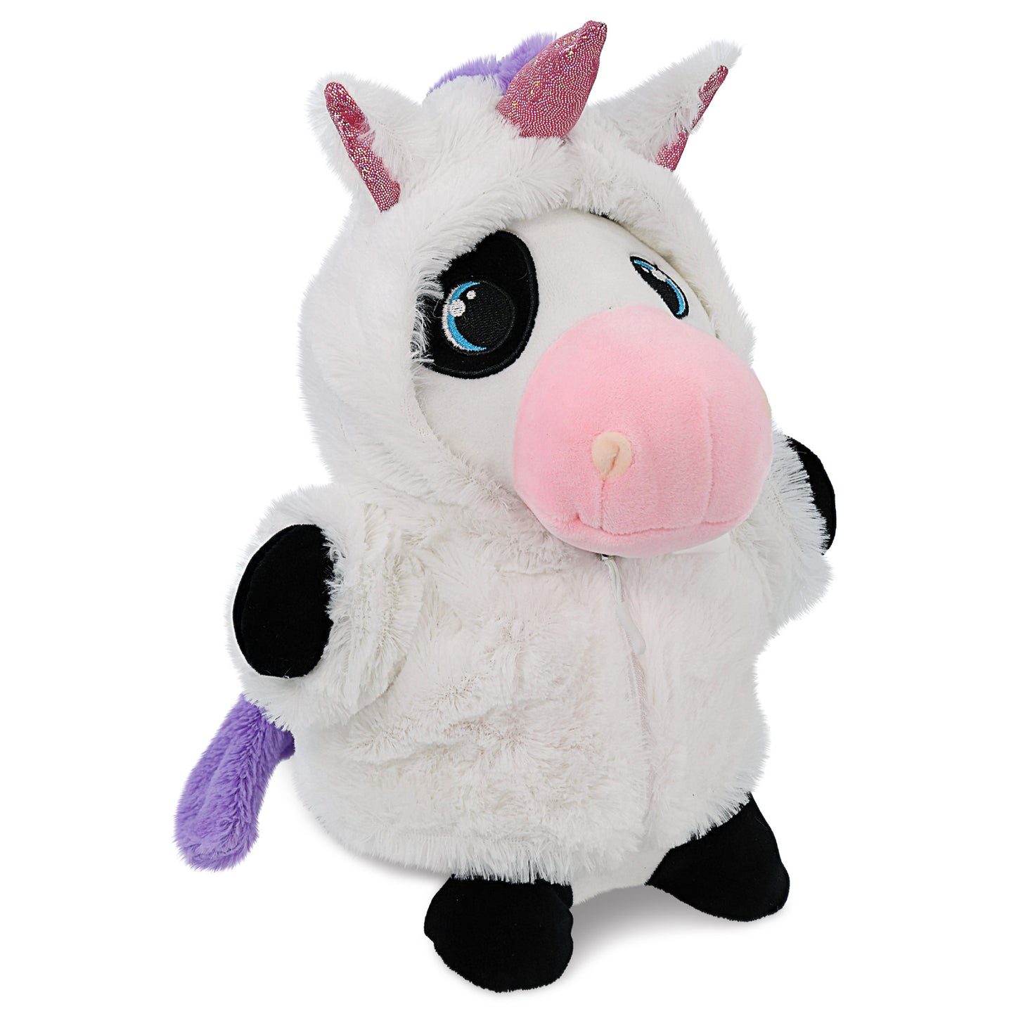 SNUG-MOOSHIES PLUSH - STANDING COW with Unicorn Dress Up
