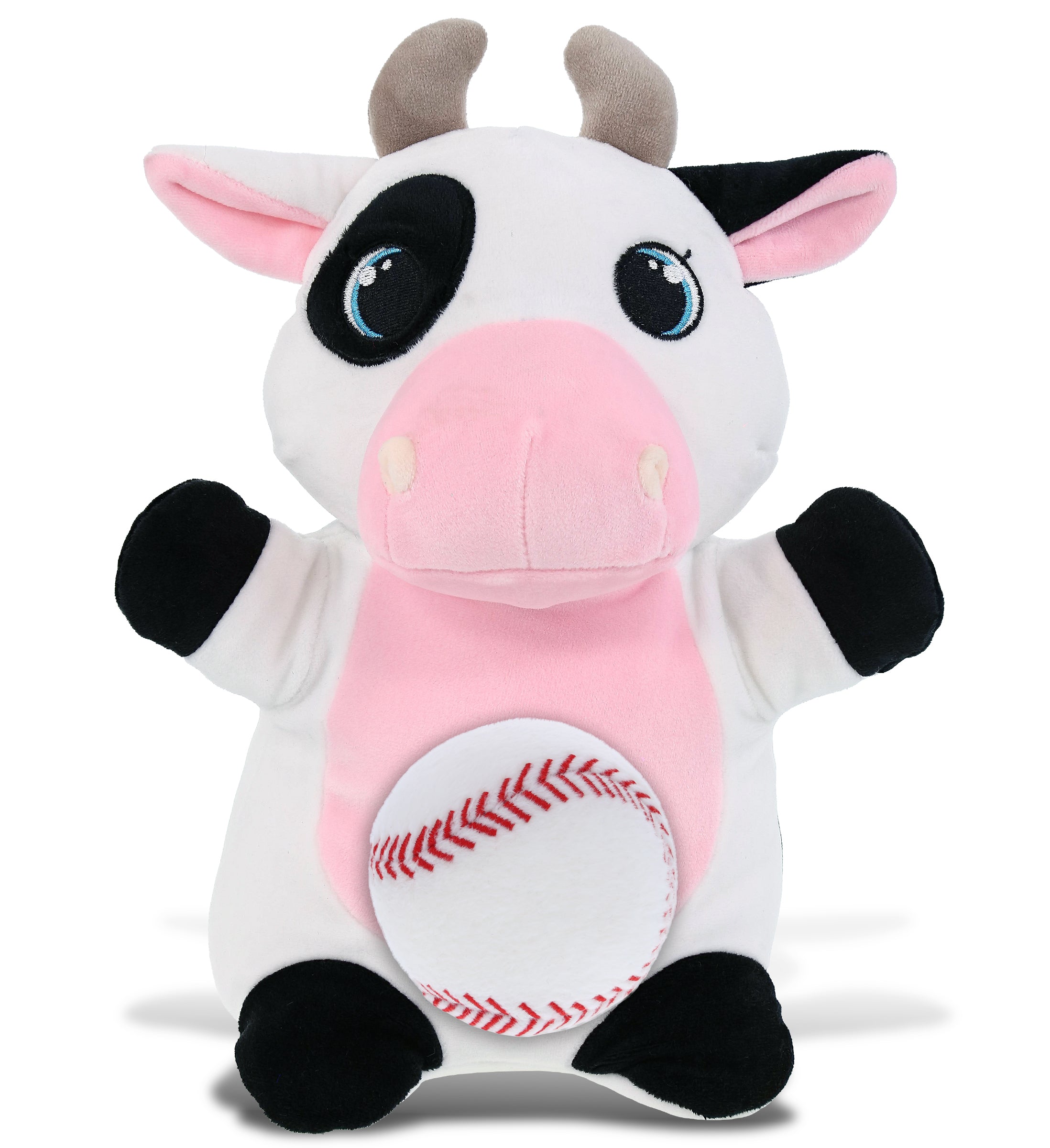 SNUG-MOOSHIES PLUSH - STANDING COW with Baseball Plush